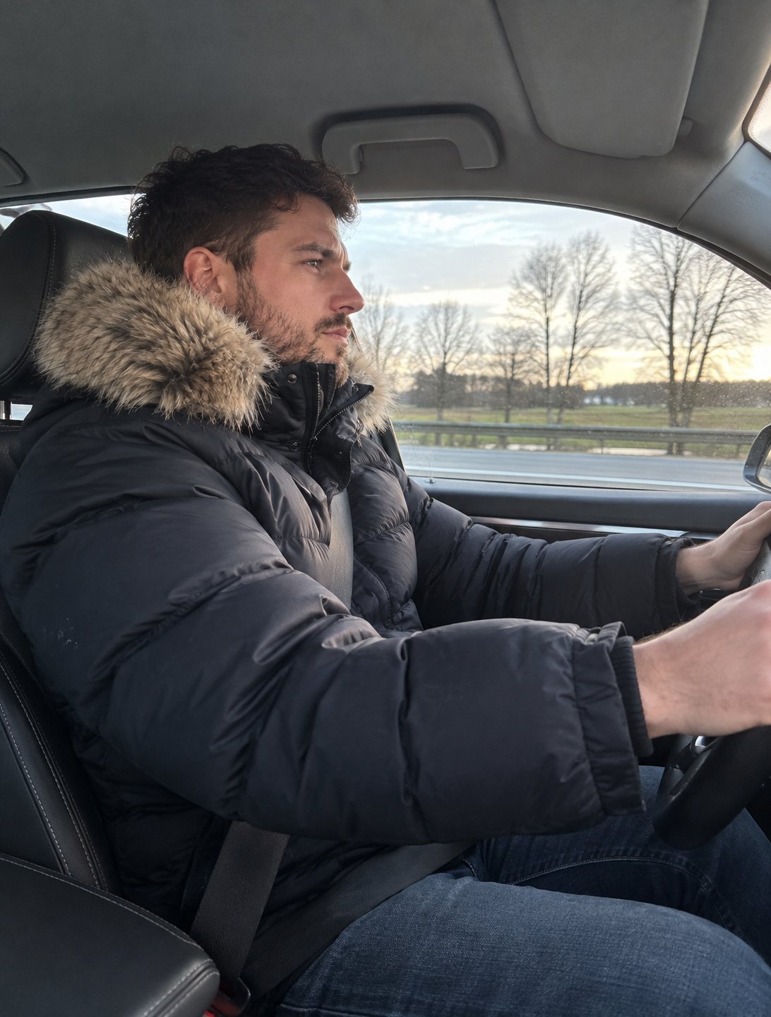 Winterrit door het platteland
